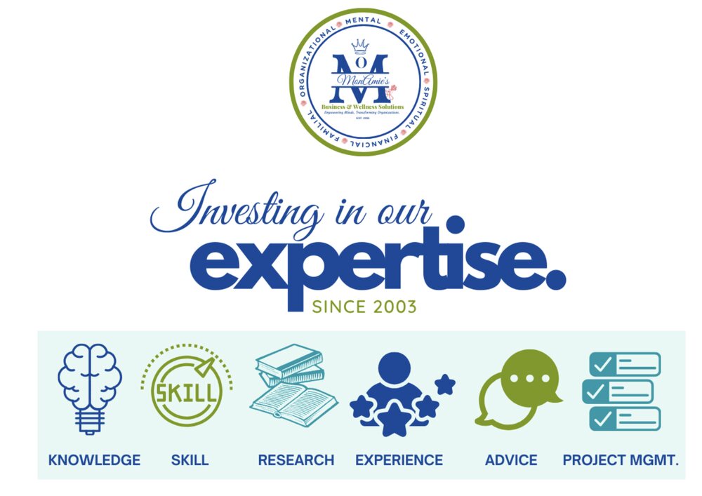 Mon Amie's: Investing in our expertise since 2003 — knowledge, skill, research, experience, advice, project management